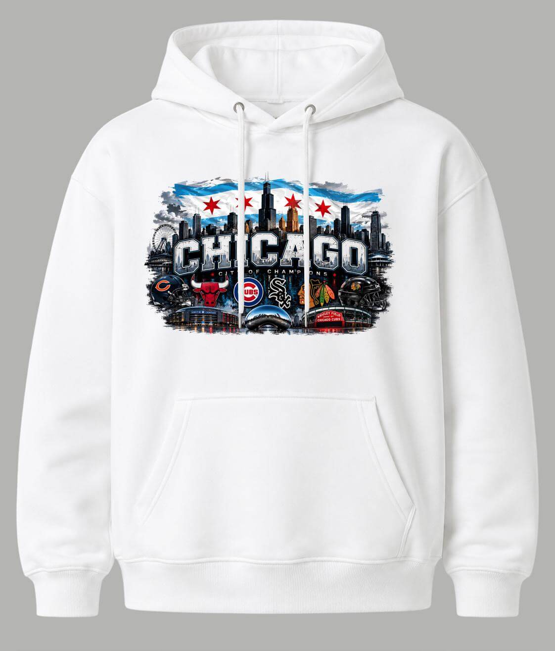 Chicago Hoodie - Teams Bean white